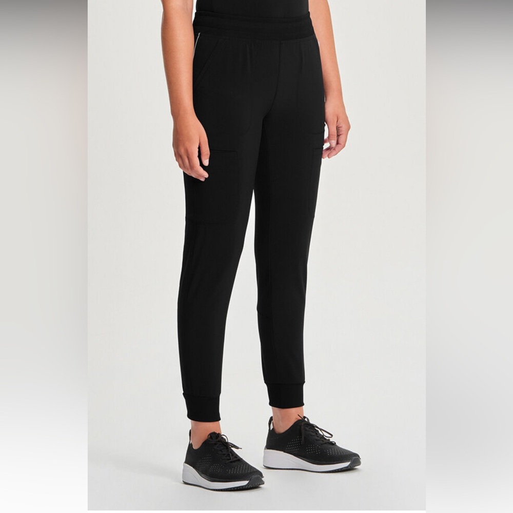 Black Infinity Mid Rise Jogger Scrub Pant